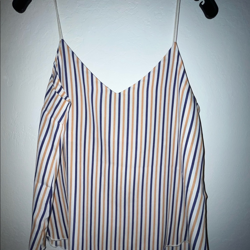 Blue and yellow striped Forever 21 shirt